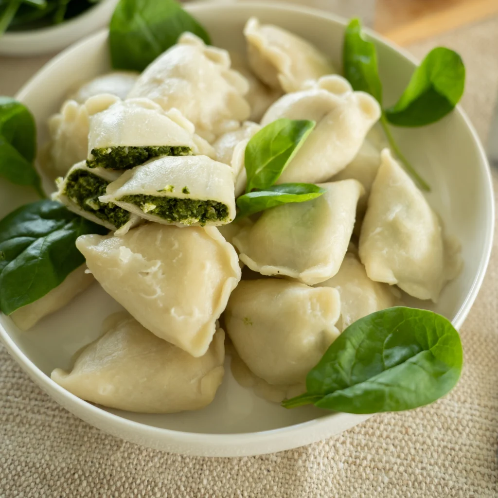 Pierogi ze szpinakiem
