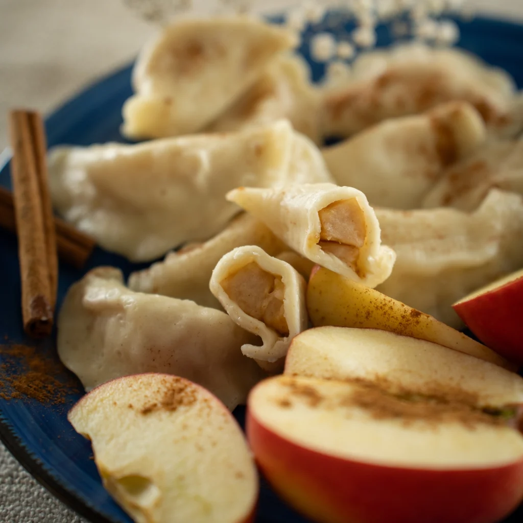 Pierogi z jabłkami i cynamonem